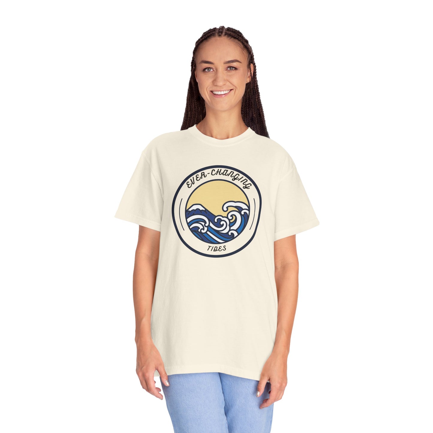 Ever Changing Waves T-shirt | Nautical Ocean Wave Sunrise Design