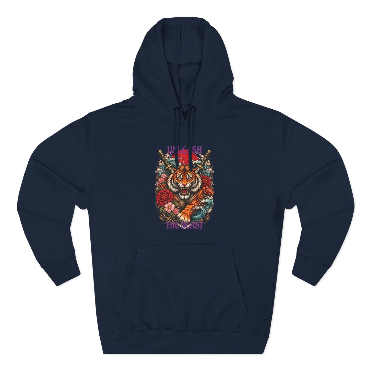 Hoodie — Vintage Tiger Floral “Let Me Finish The Beast” Graphic