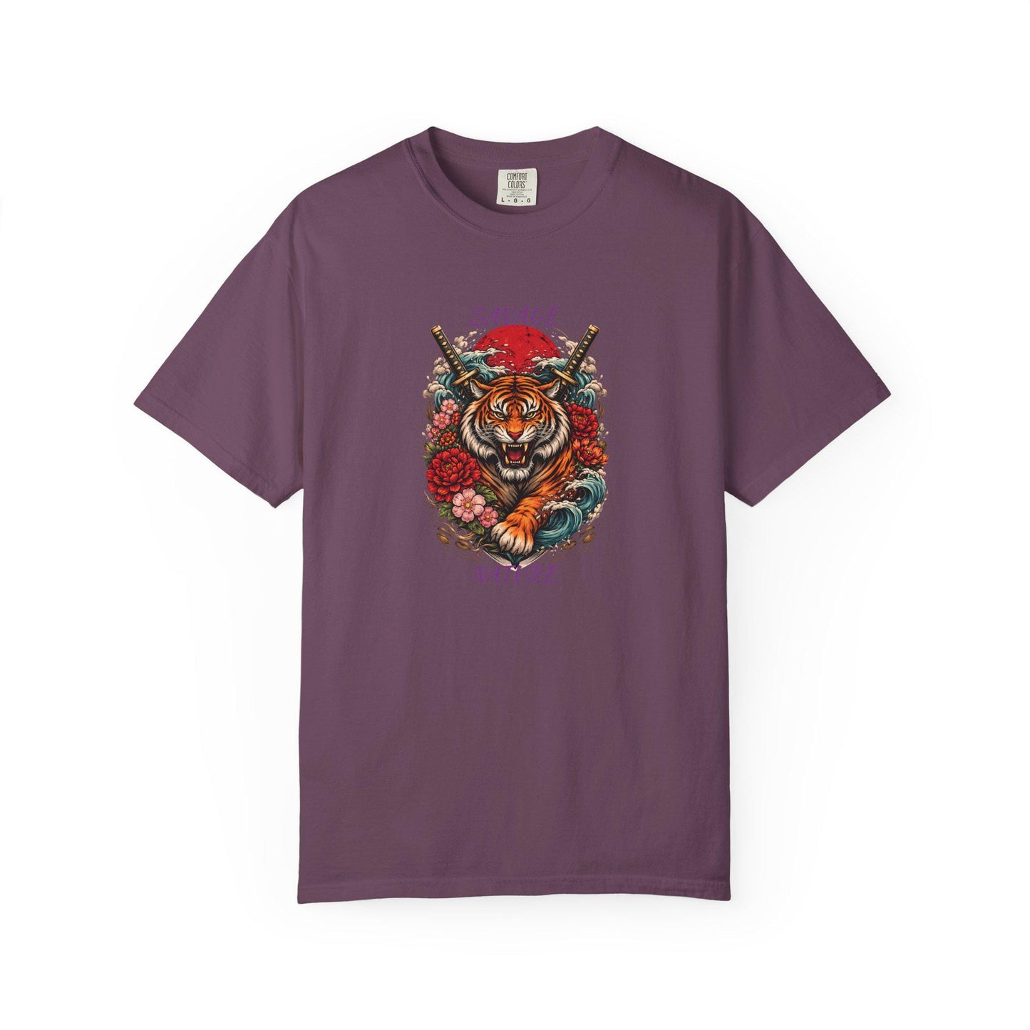 Savage Nature Tiger T Shirt Floral Tiger Graphic Tee