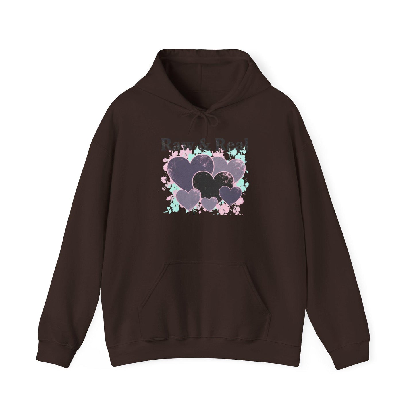 Raw & Real Grunge Heart Hoodie | soft grunge, punk heart design