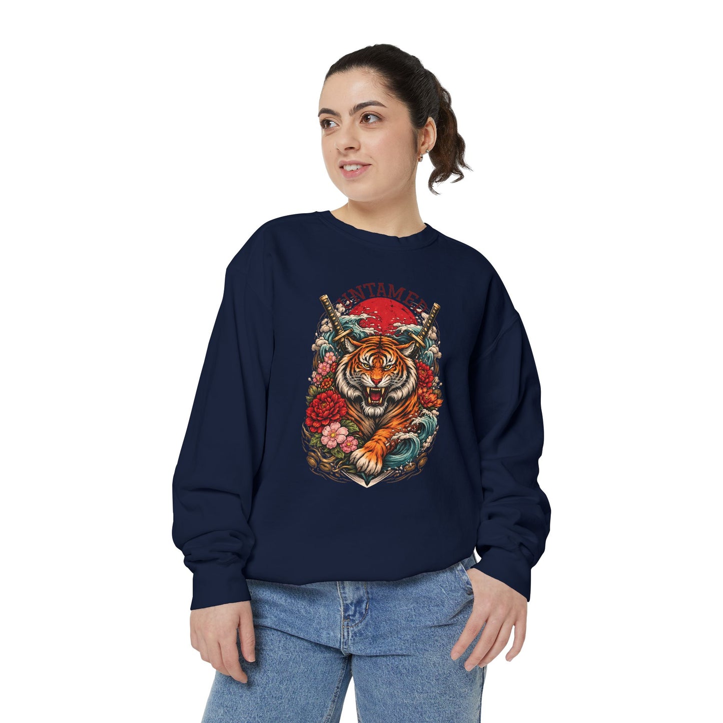Untamed Tiger Sweatshirt – Floral Samurai Graphic Crewneck
