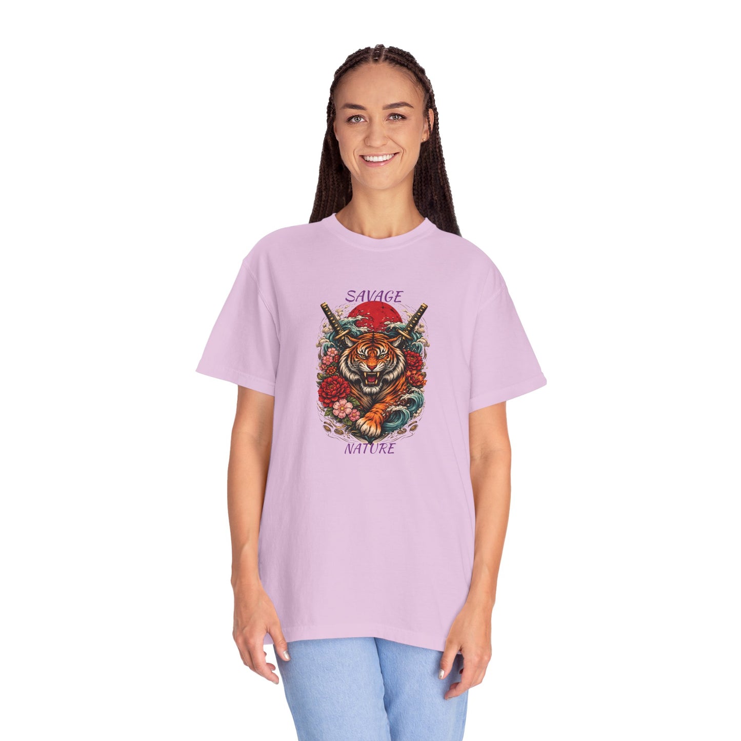 Savage Nature Tiger T-Shirt – Floral Tiger Graphic Tee