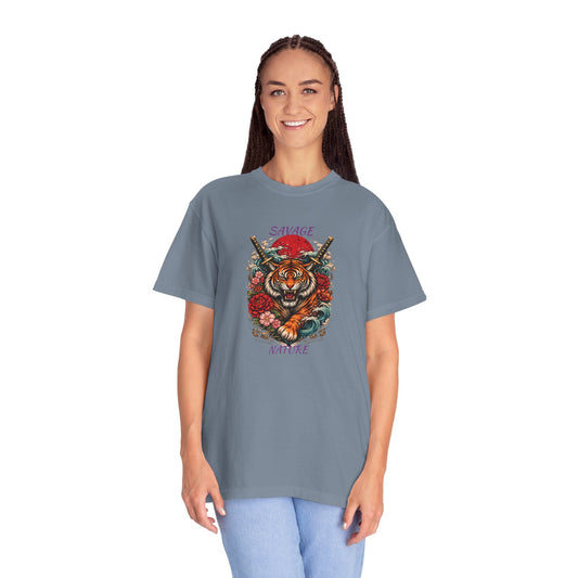 Savage Nature Tiger T-Shirt – Floral Tiger Graphic Tee