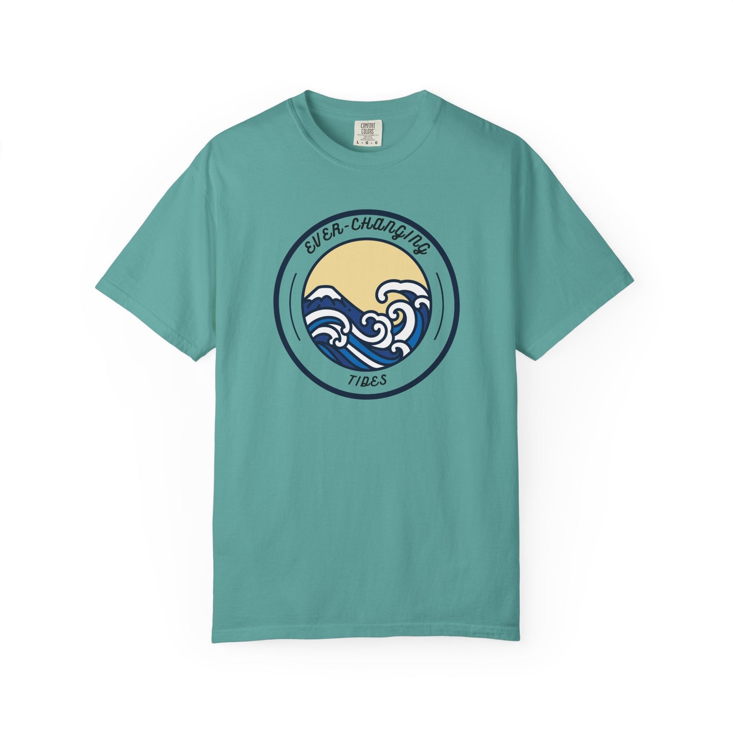 Ever Changing Waves T-shirt | Nautical Ocean Wave Sunrise Design
