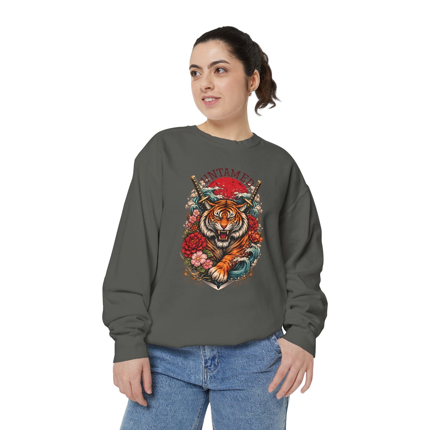 Untamed Tiger Sweatshirt – Floral Samurai Graphic Crewneck
