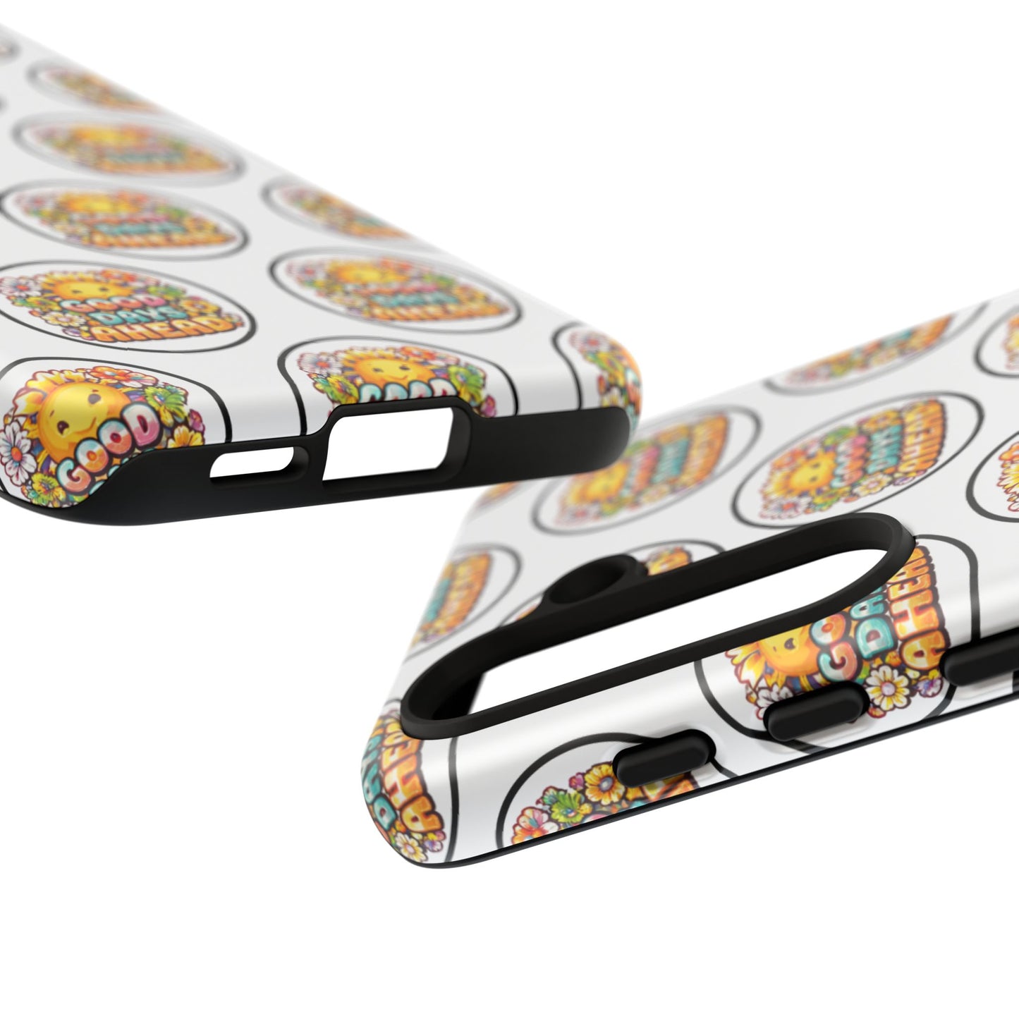 Phone Case – 'Good Days Ahead' Retro Sun Pattern