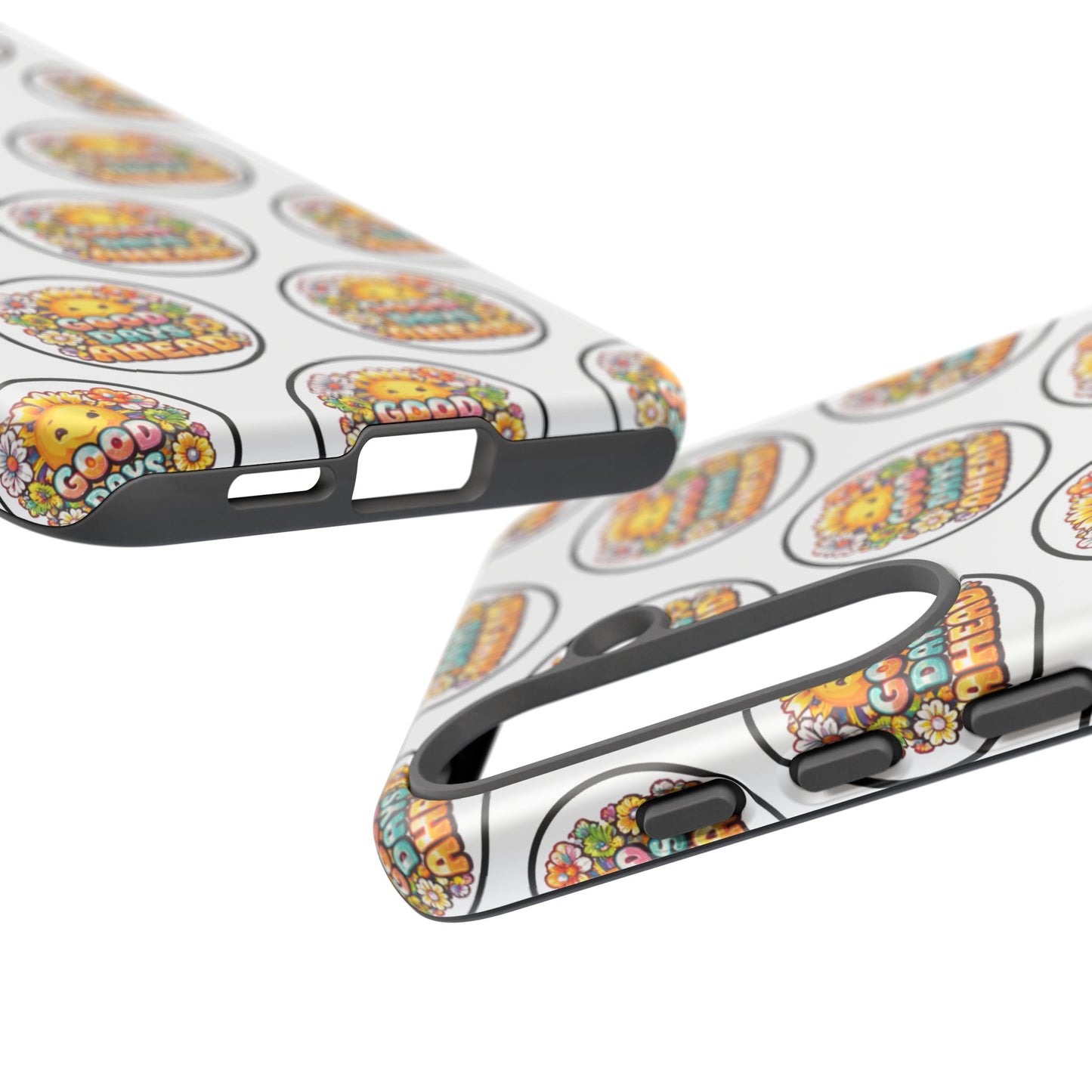 Phone Case – 'Good Days Ahead' Retro Sun Pattern