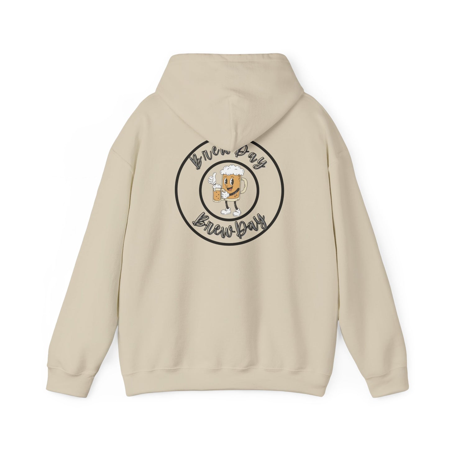 Hoodie - 'Brew Day Brew Day' Coffee Mug Cartoon Logo Sweatshirt