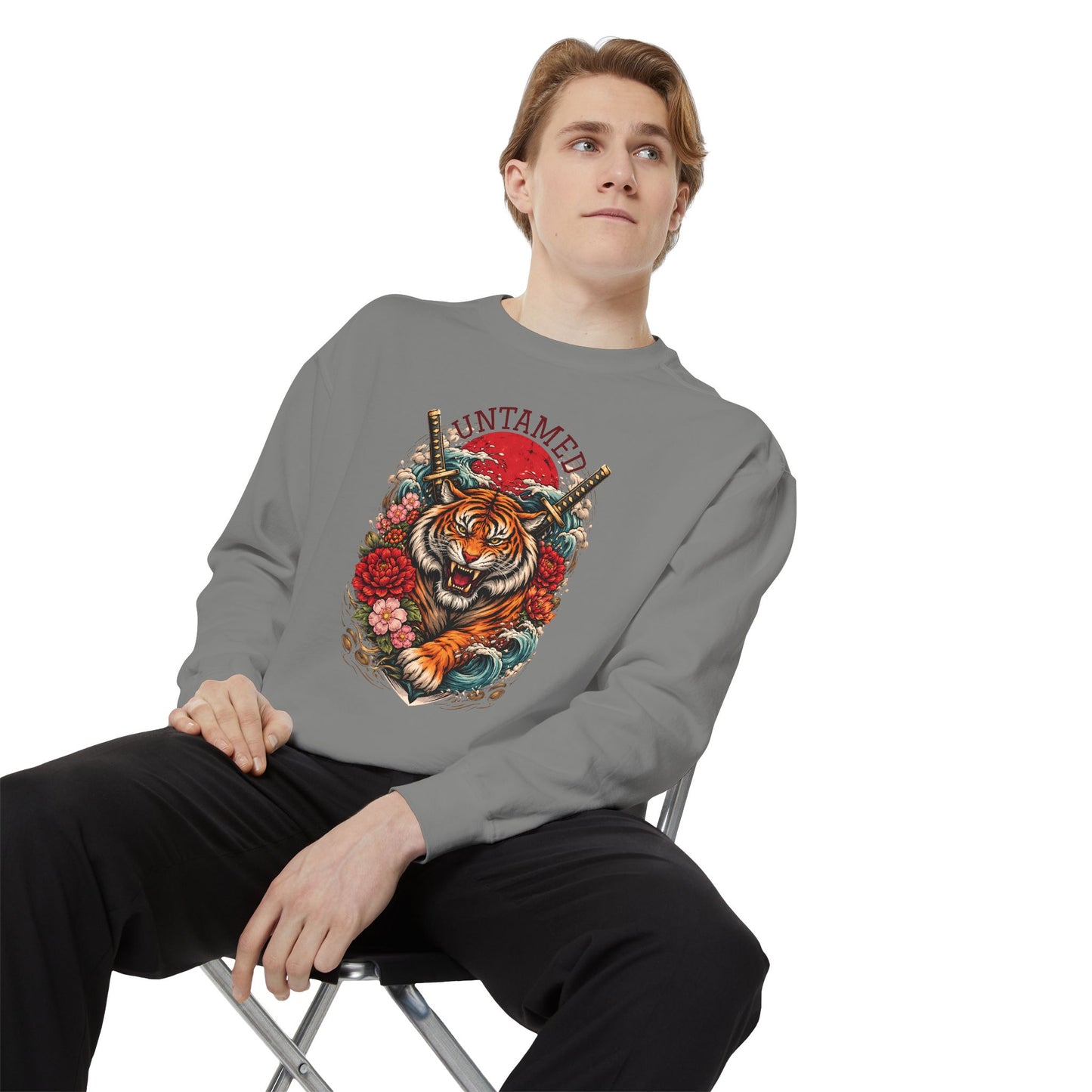 Untamed Tiger Sweatshirt – Floral Samurai Graphic Crewneck