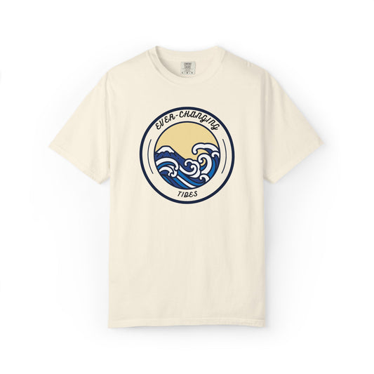 Ever Changing Waves T-shirt | Nautical Ocean Wave Sunrise Design