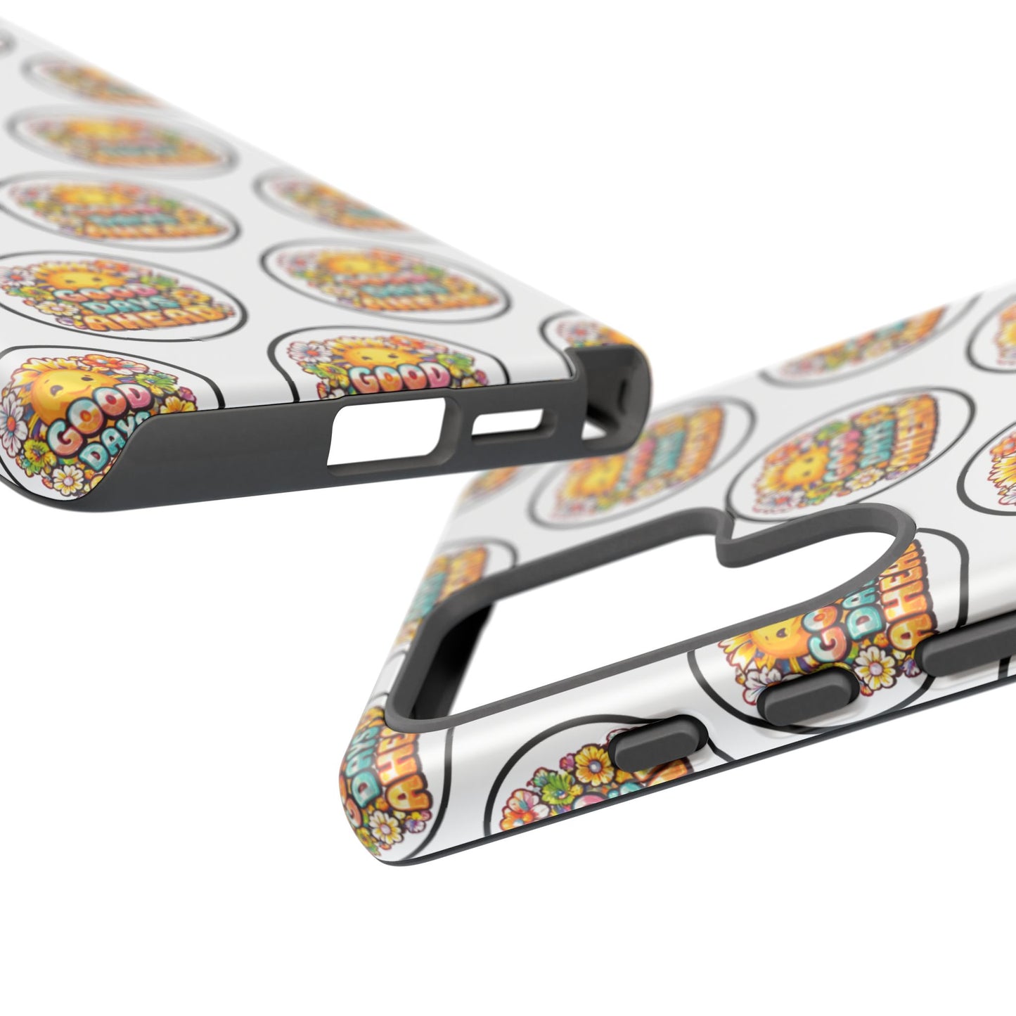 Phone Case – 'Good Days Ahead' Retro Sun Pattern