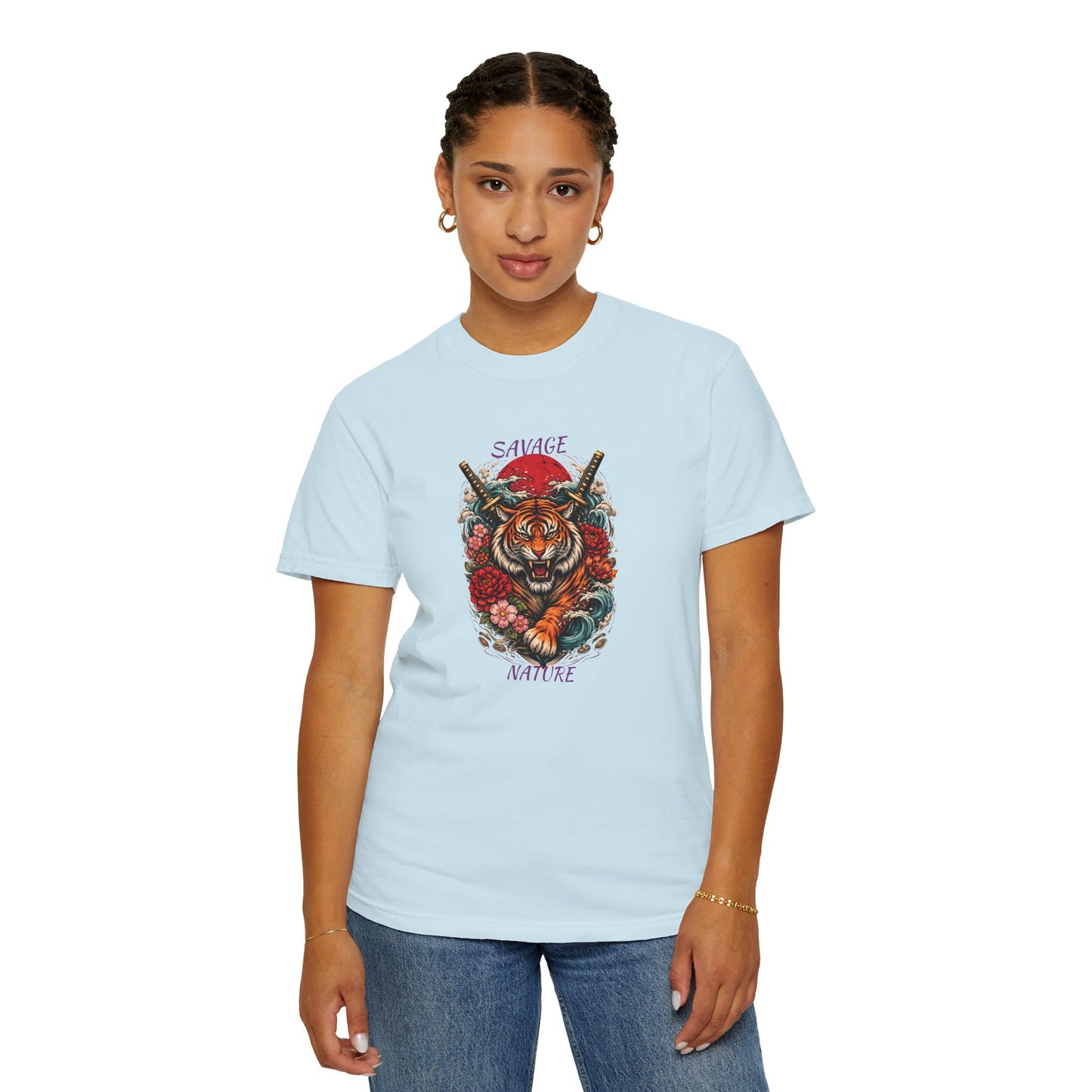Savage Nature Tiger T-Shirt – Floral Tiger Graphic Tee