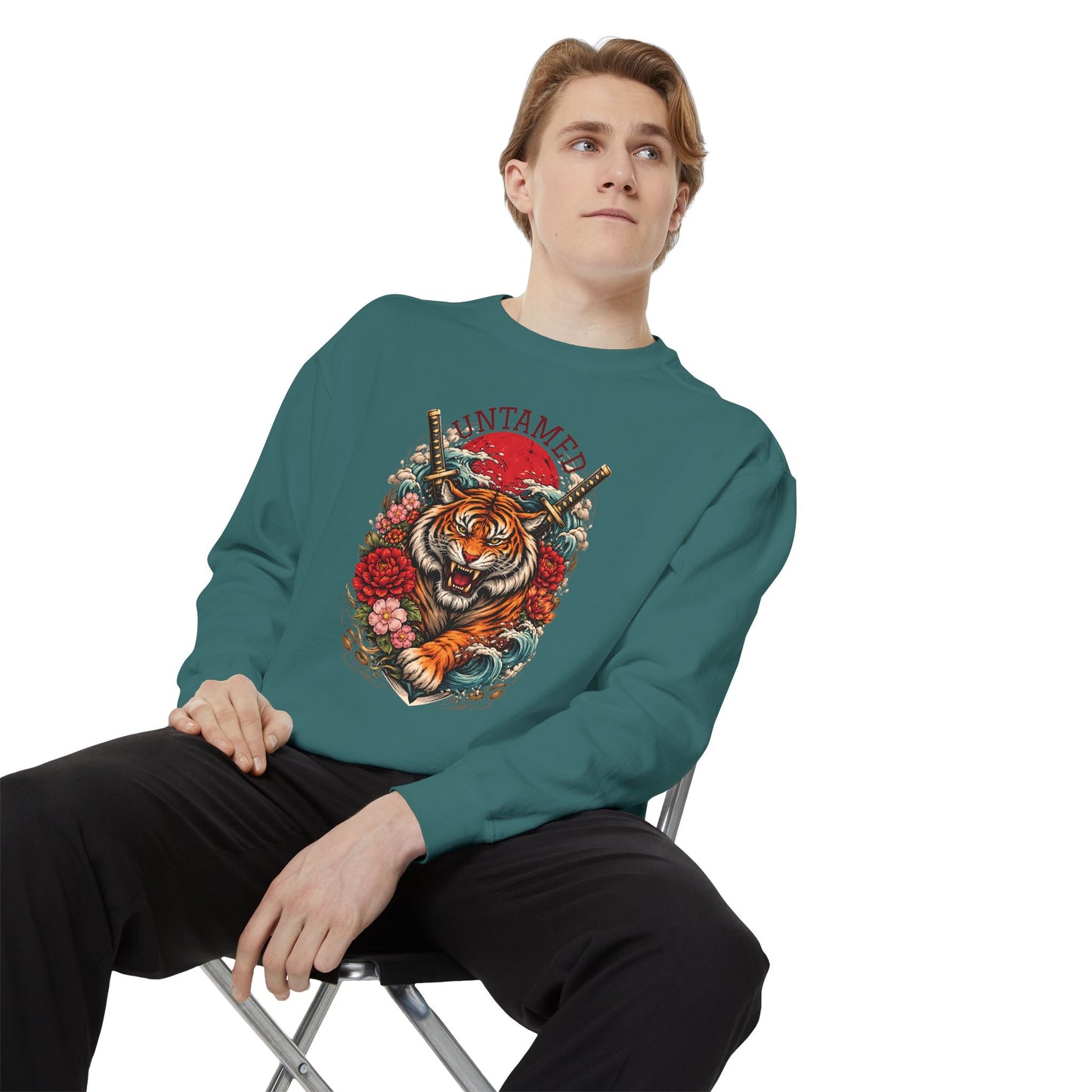 Untamed Tiger Sweatshirt – Floral Samurai Graphic Crewneck