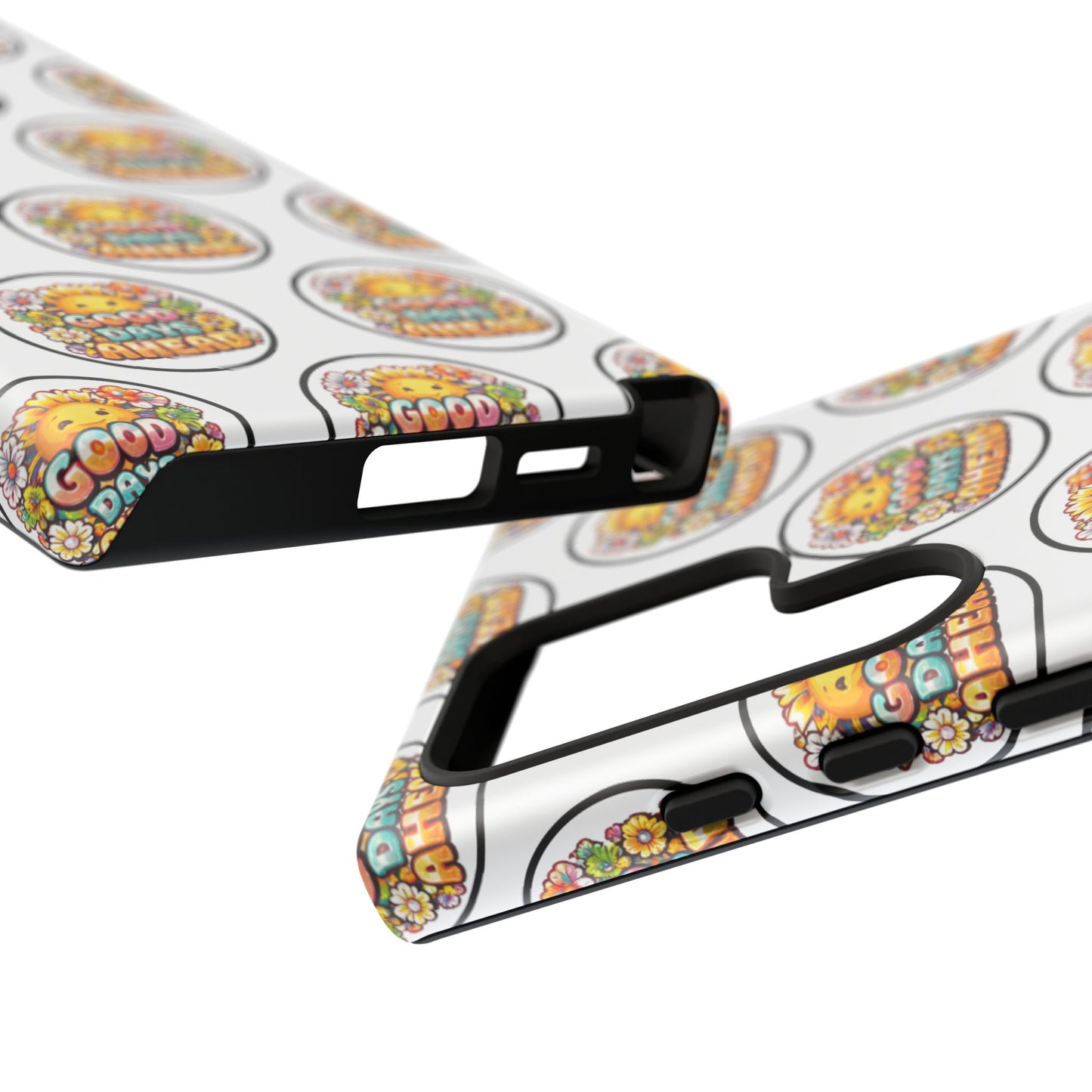 Phone Case – 'Good Days Ahead' Retro Sun Pattern