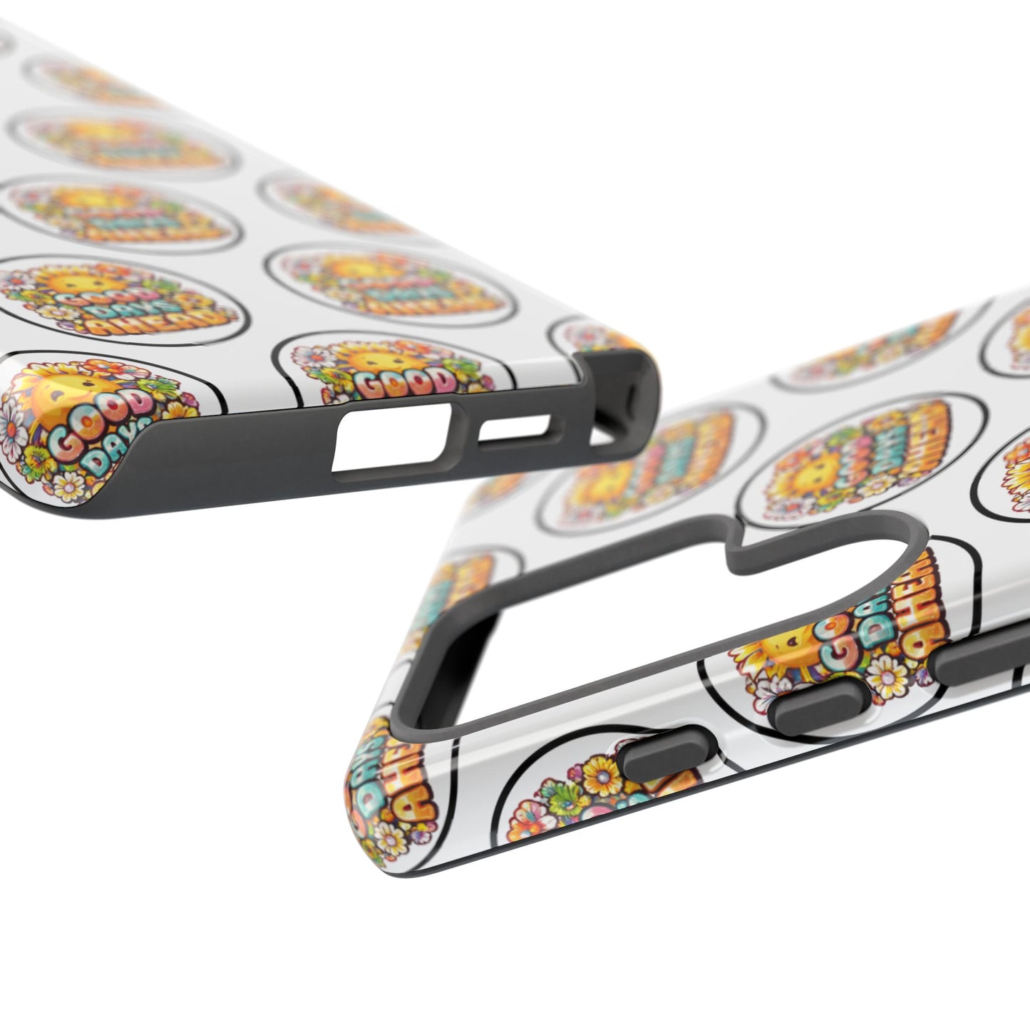 Phone Case – 'Good Days Ahead' Retro Sun Pattern