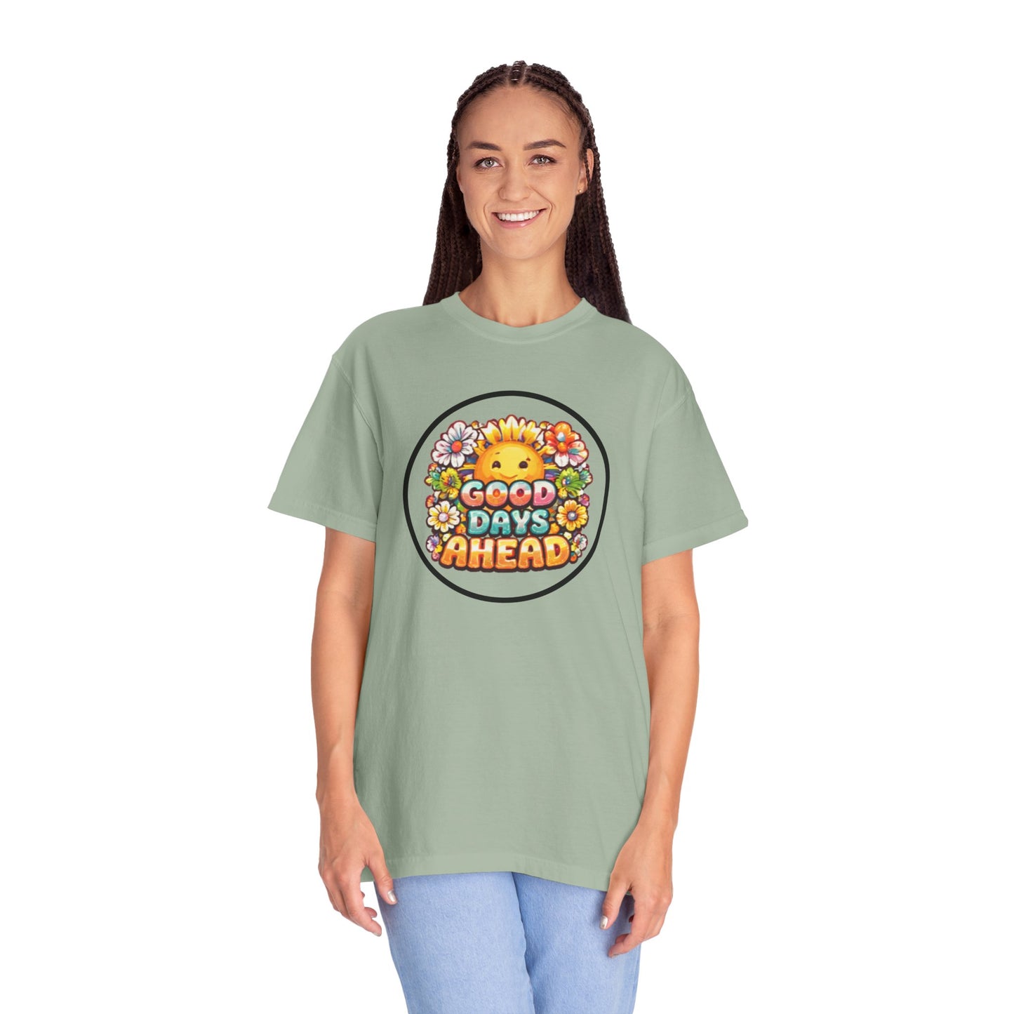 Good Days Ahead T-Shirt — Retro Sunny Floral Positive Vibes Tee