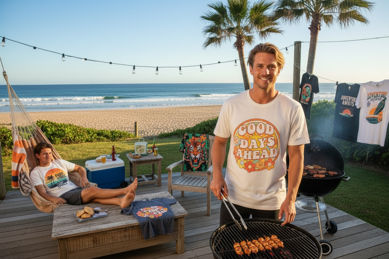 Beach BBQ with Good Days Ahead tee