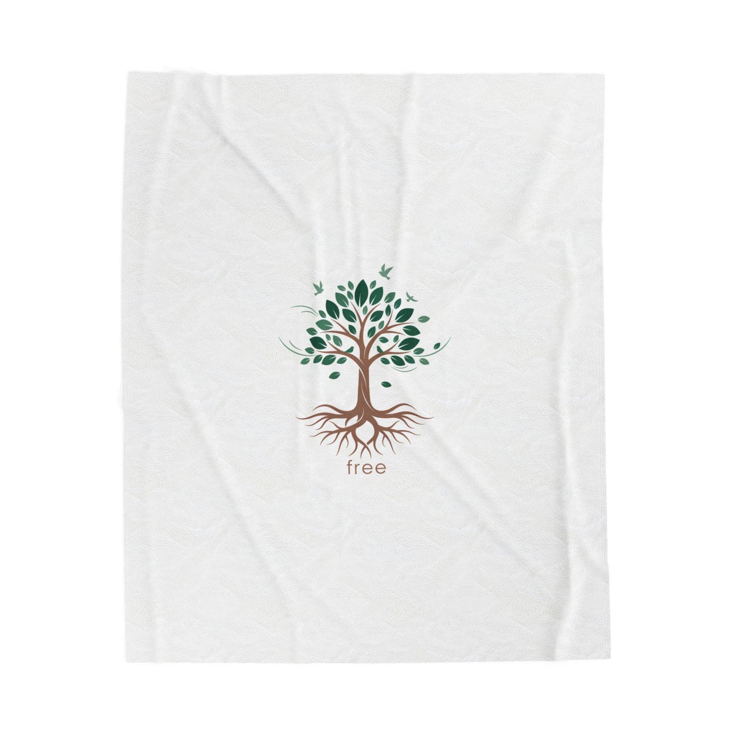 Tree of Roots Velveteen Plush Blanket | nature symbols, grounding