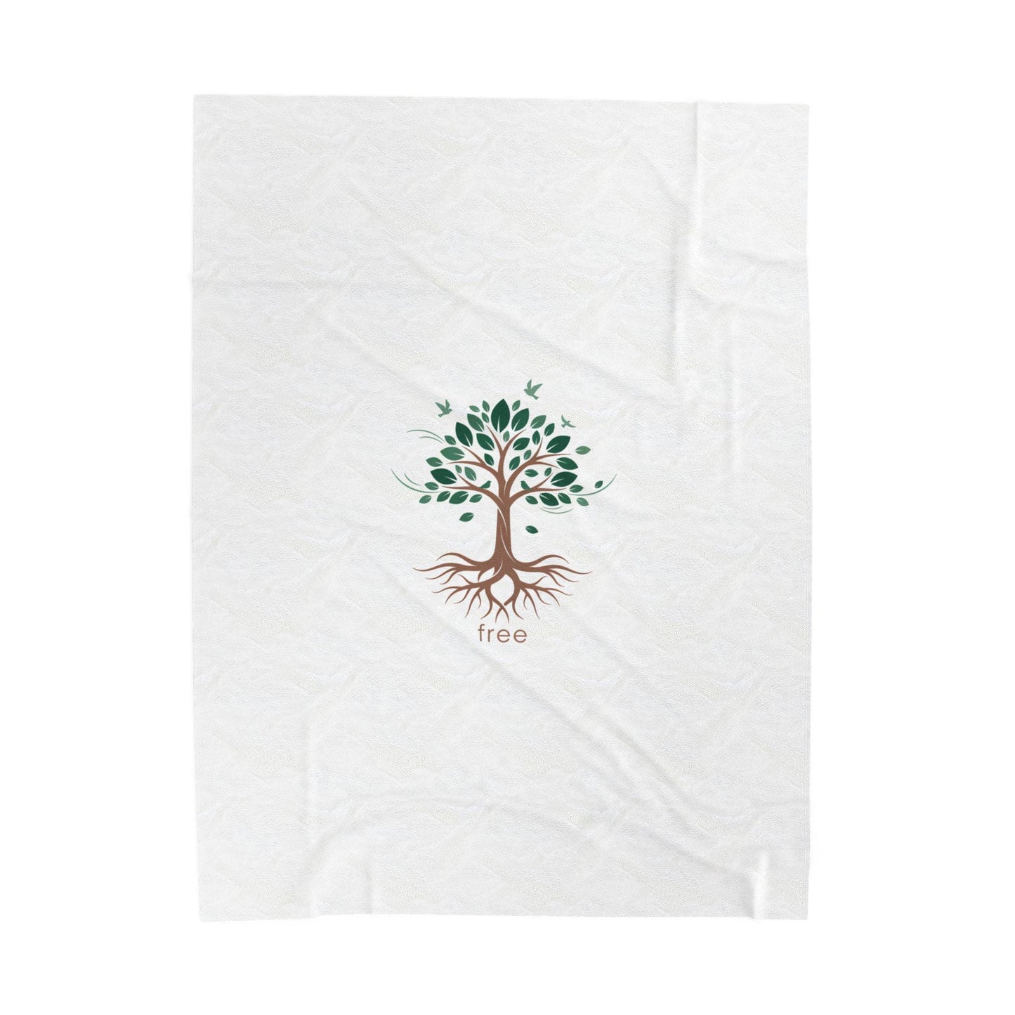 Tree of Roots Velveteen Plush Blanket | nature symbols, grounding