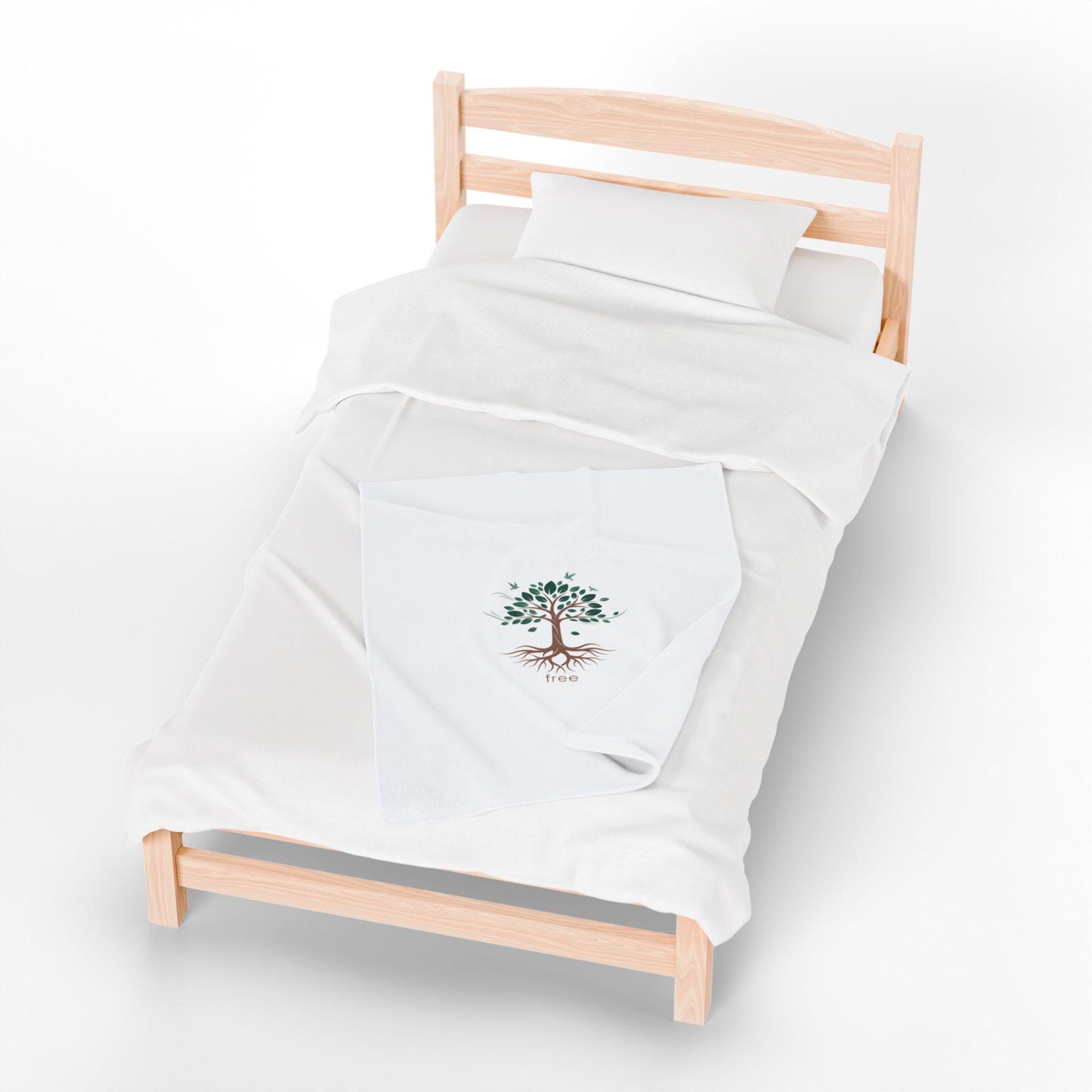 Tree of Roots Velveteen Plush Blanket | nature symbols, grounding