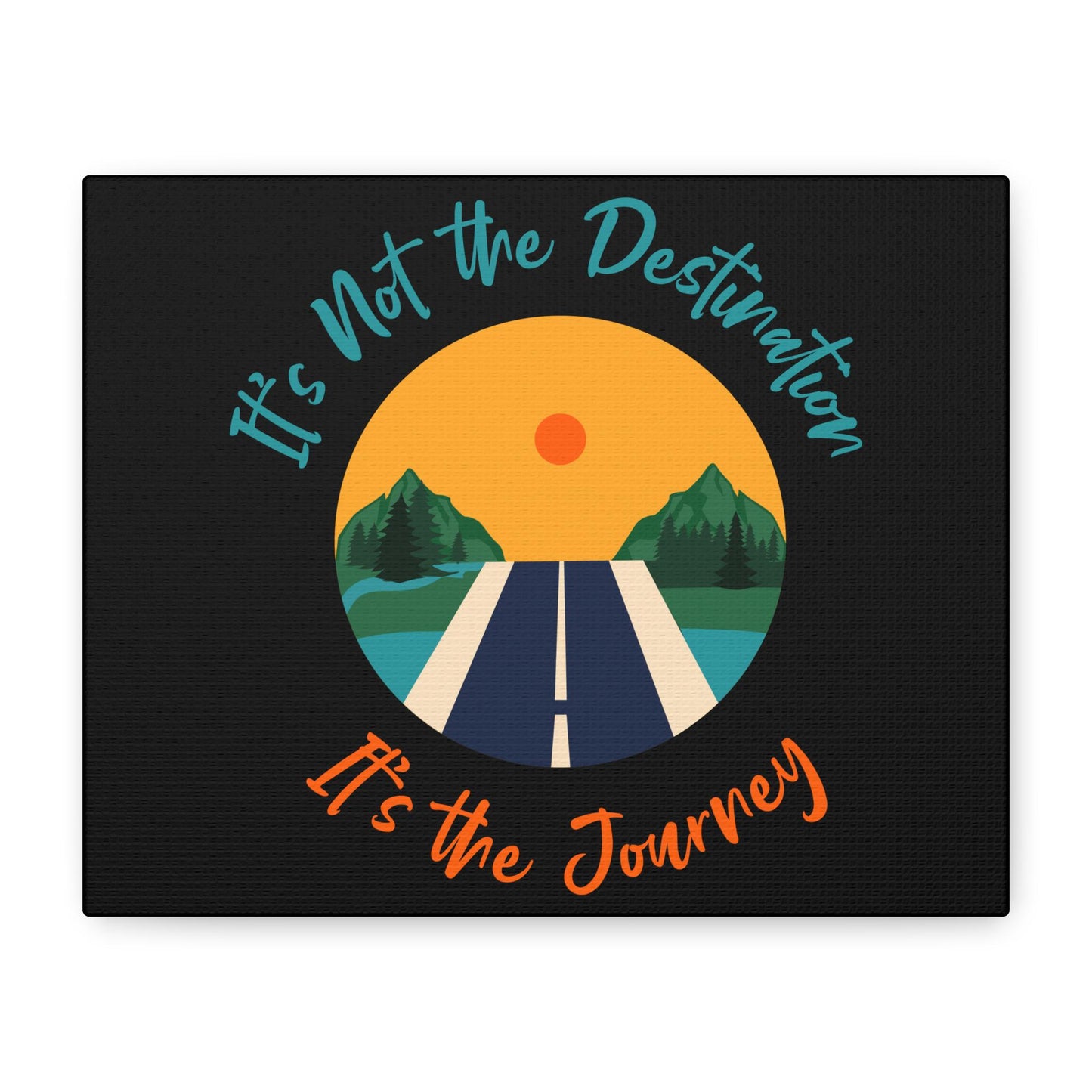 It's the Journey Road Scene Canvas