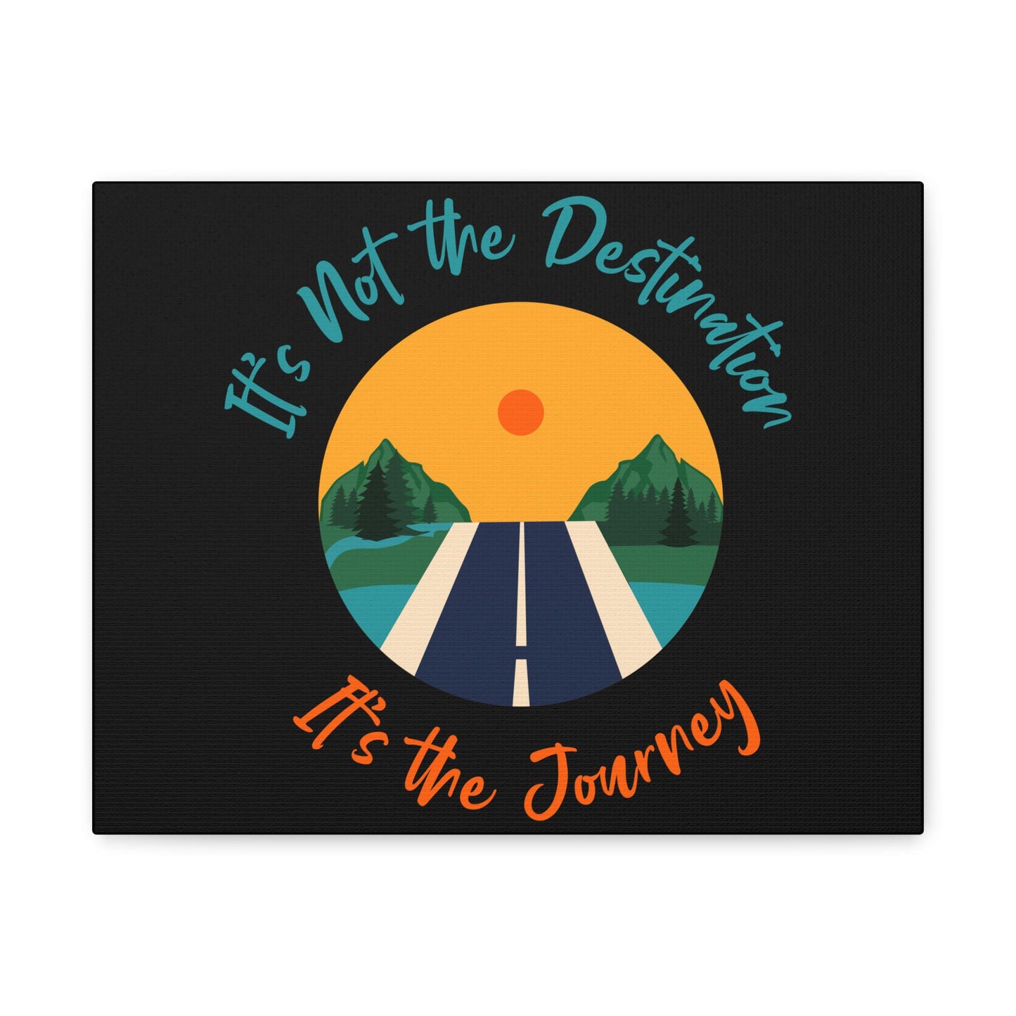 It's the Journey Road Scene Canvas