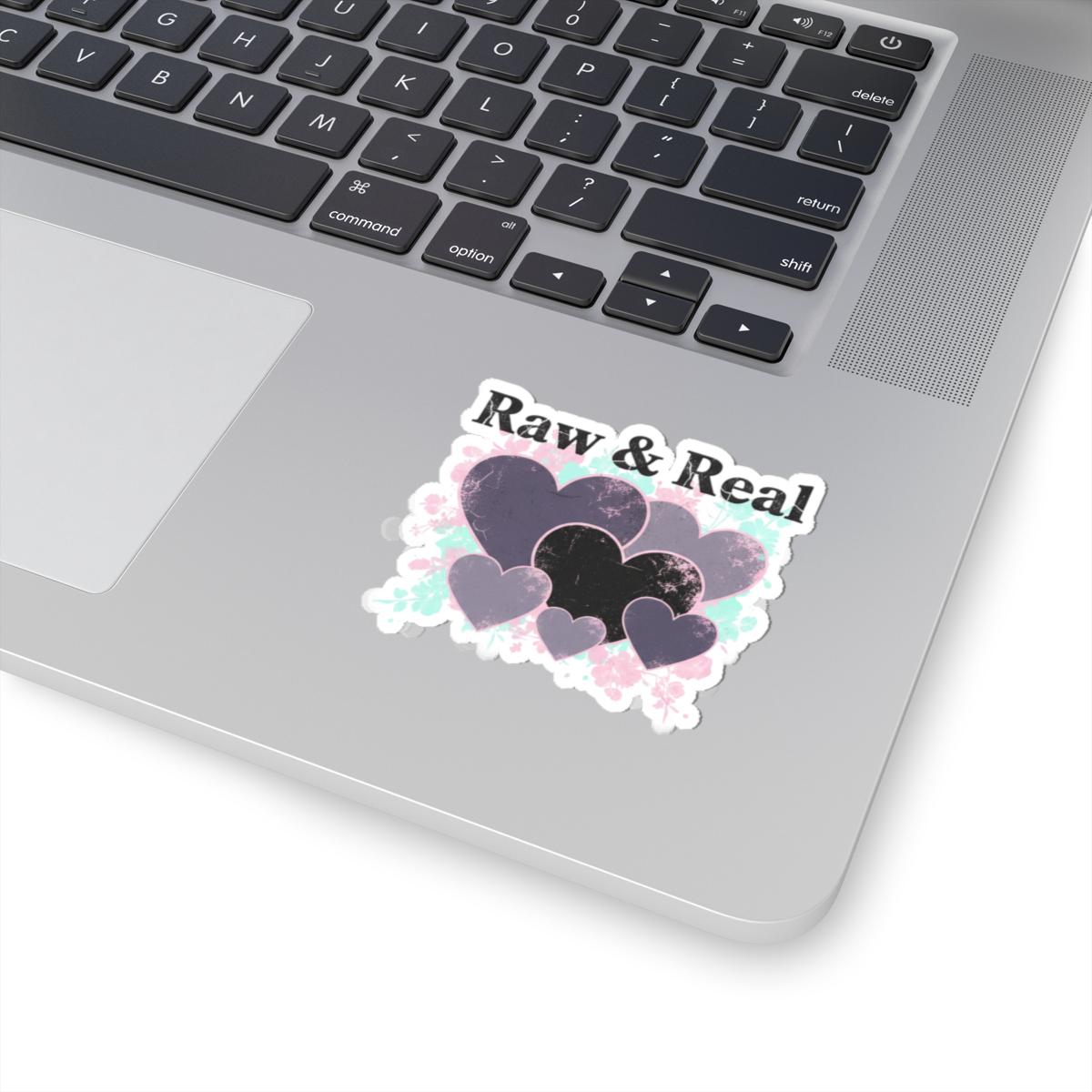 Raw & Real Heart Sticker | Soft Grunge Hearts, Distressed Love Kiss-Cut