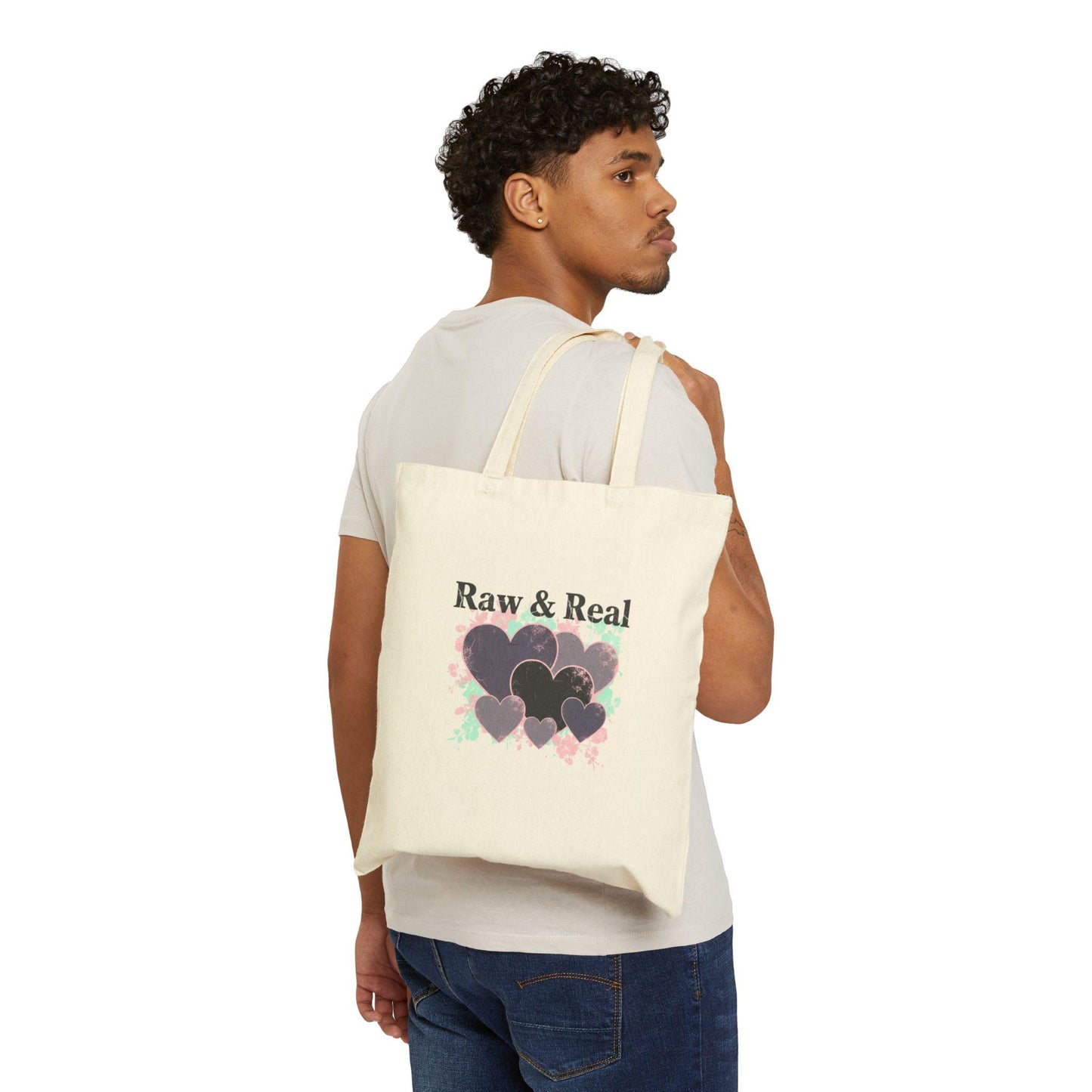 Raw & Real Cotton Canvas Tote Bag