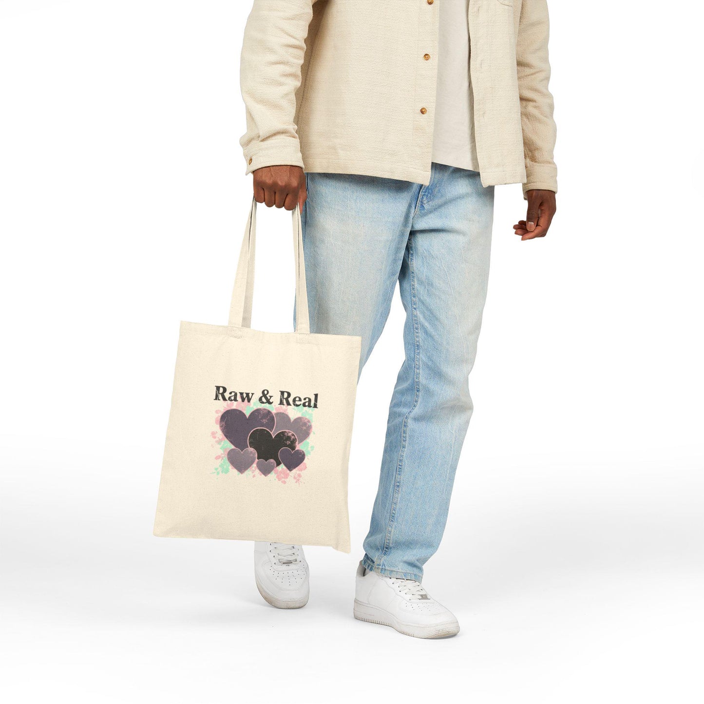 Raw & Real Cotton Canvas Tote Bag