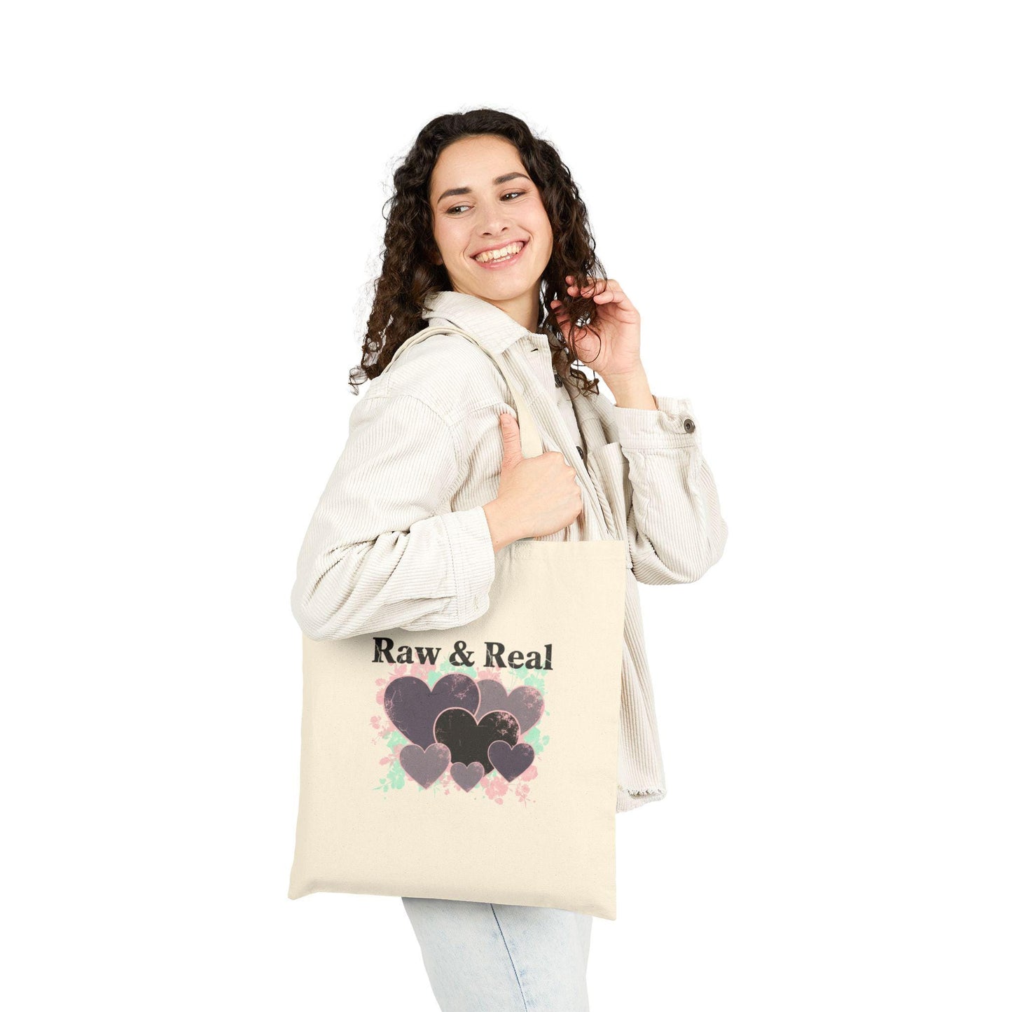 Raw & Real Cotton Canvas Tote Bag