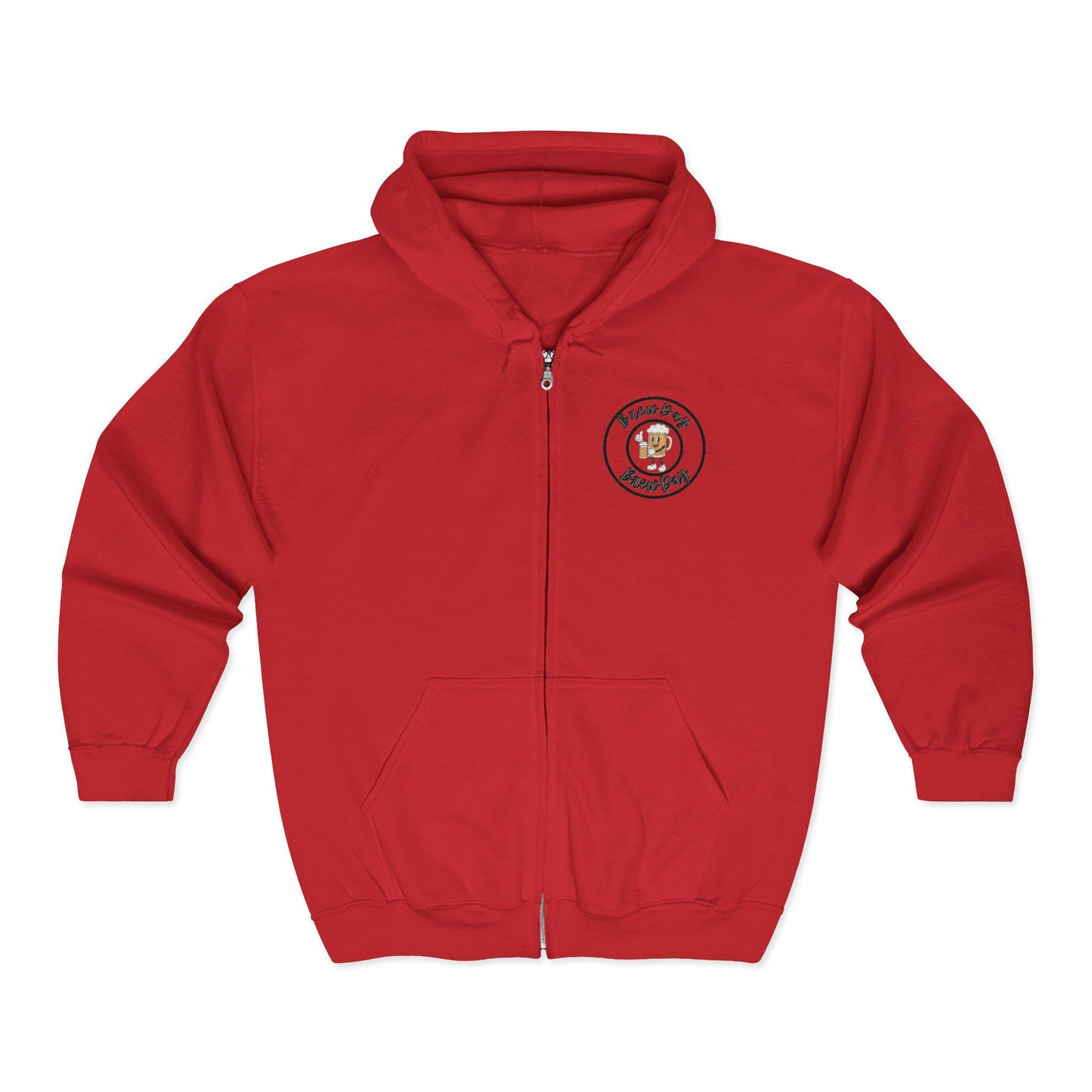 Brew Day University zip hoodie | Full Zip Hooded Sweatshirt