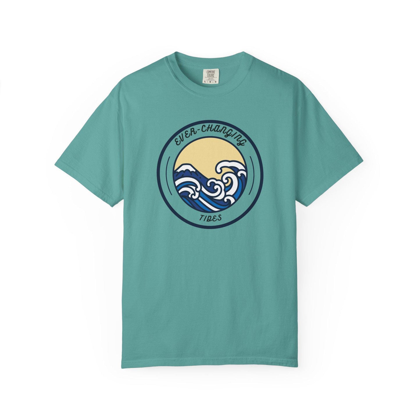 Ever Changing Waves T-shirt | Nautical Ocean Wave Sunrise Design
