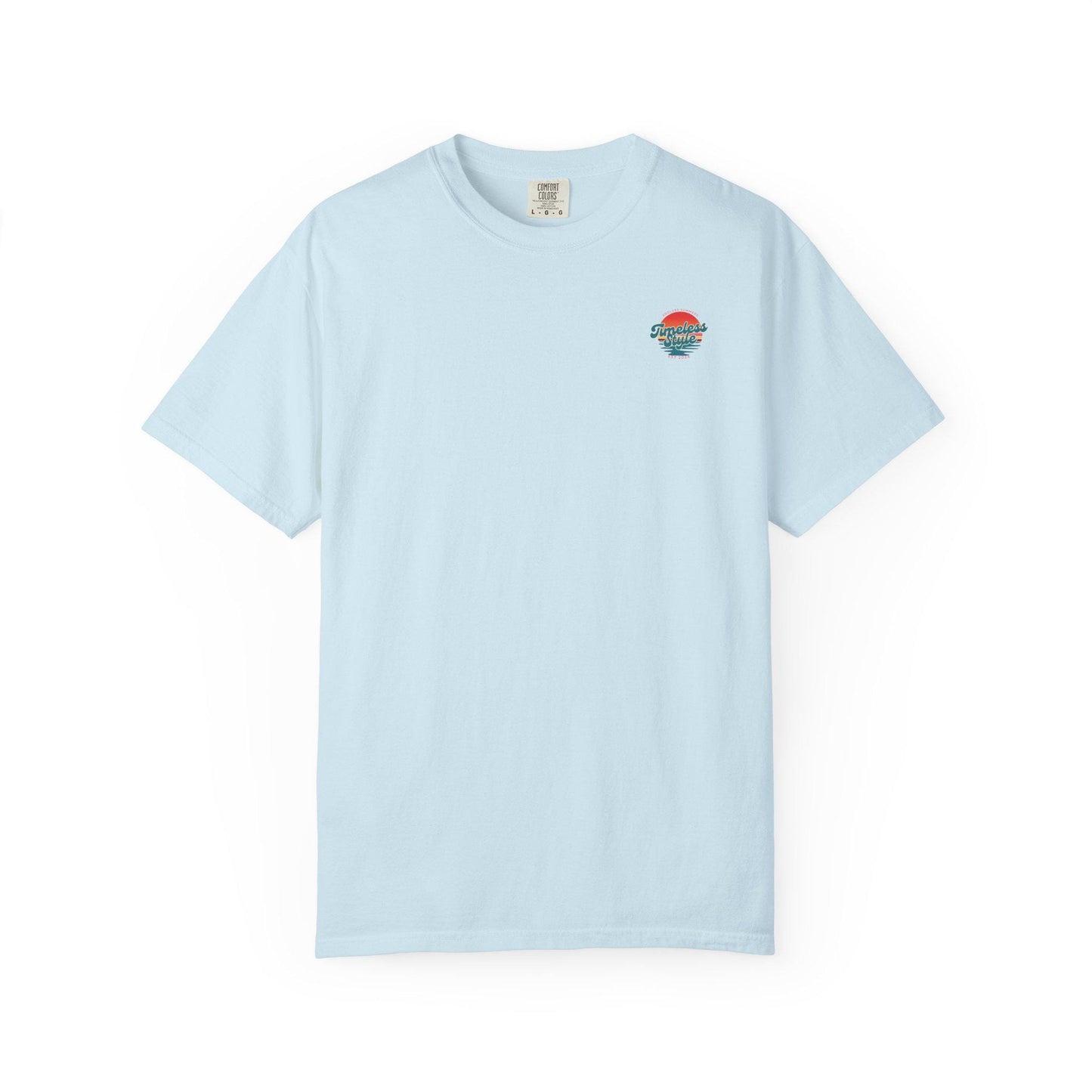 Timeless Style Sunset Graphic T-shirt | Retro Beach Logo