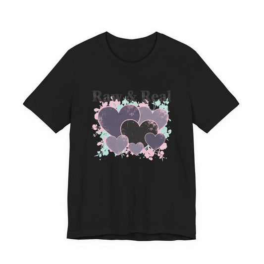 Raw & Real Grunge Heart Tee | distressed punk heart design