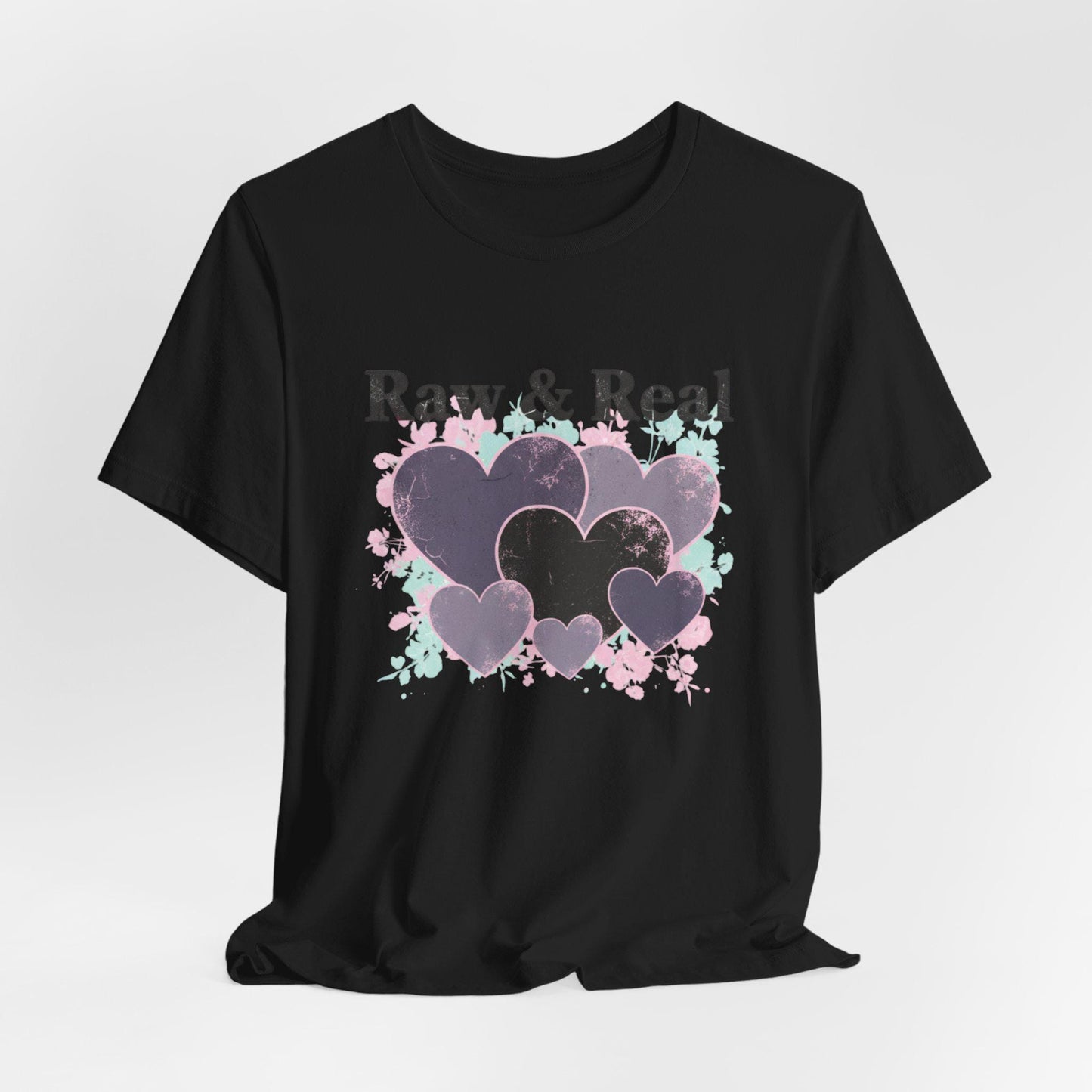 Raw & Real Grunge Heart Tee | distressed punk heart design