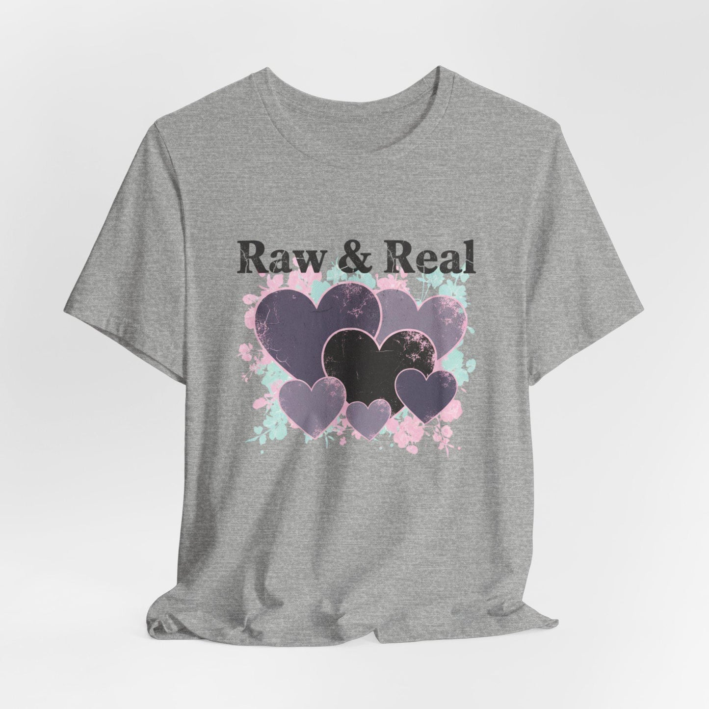 Raw & Real Grunge Heart Tee | distressed punk heart design