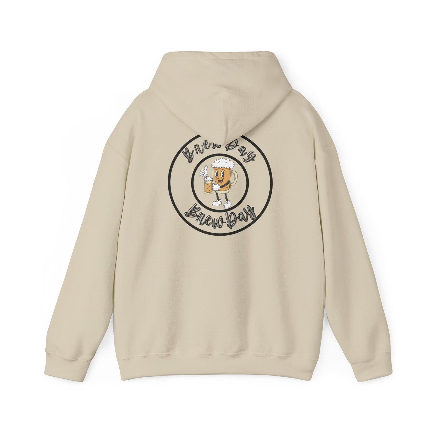 Hoodie - 'Brew Day Brew Day' Coffee Mug Cartoon Logo Sweatshirt