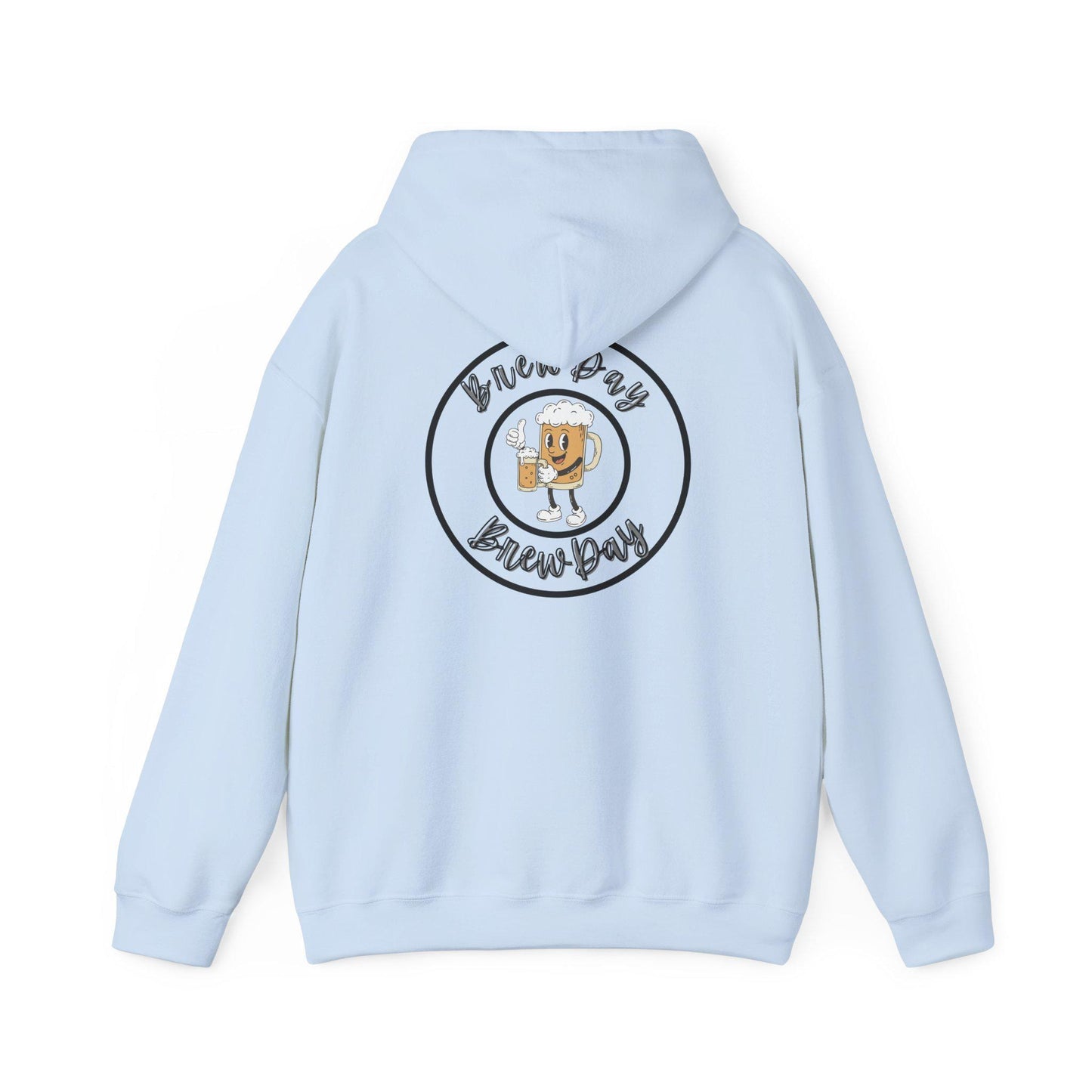 Hoodie - 'Brew Day Brew Day' Coffee Mug Cartoon Logo Sweatshirt