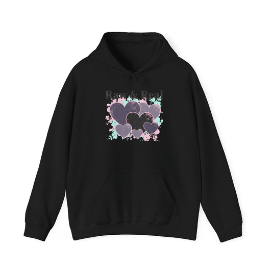 Raw & Real Grunge Heart Hoodie | soft grunge, punk heart design