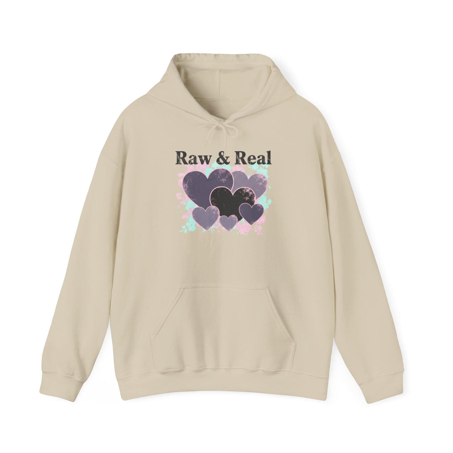 Raw & Real Grunge Heart Hoodie | soft grunge, punk heart design