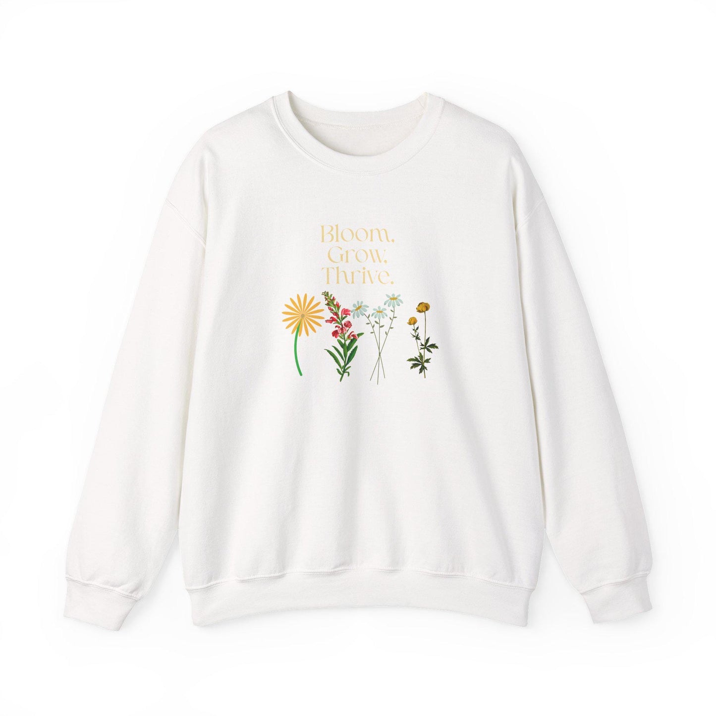 Wildflower Bouquet Sweatshirt - Floral Illustration Crewneck - Pastel Blooms - Nature Lover Gift - Unisex Fleece