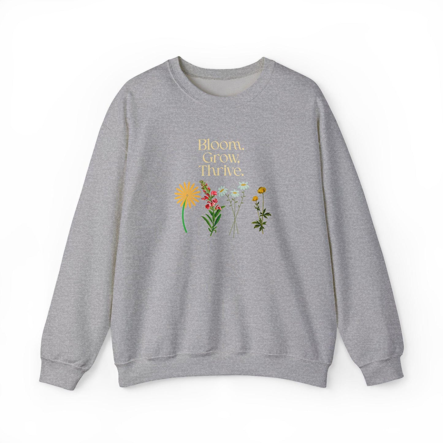 Wildflower Bouquet Sweatshirt - Floral Illustration Crewneck - Pastel Blooms - Nature Lover Gift - Unisex Fleece
