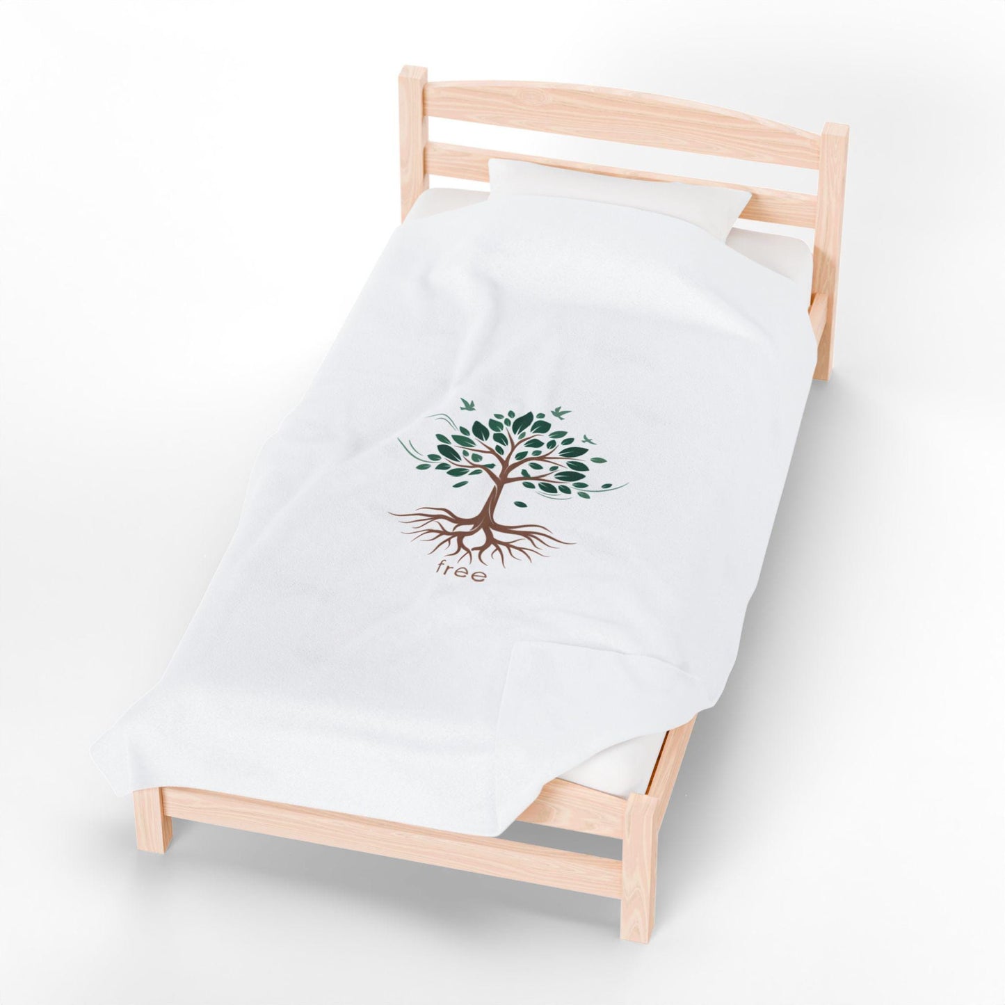 Tree of Roots Velveteen Plush Blanket | nature symbols, grounding