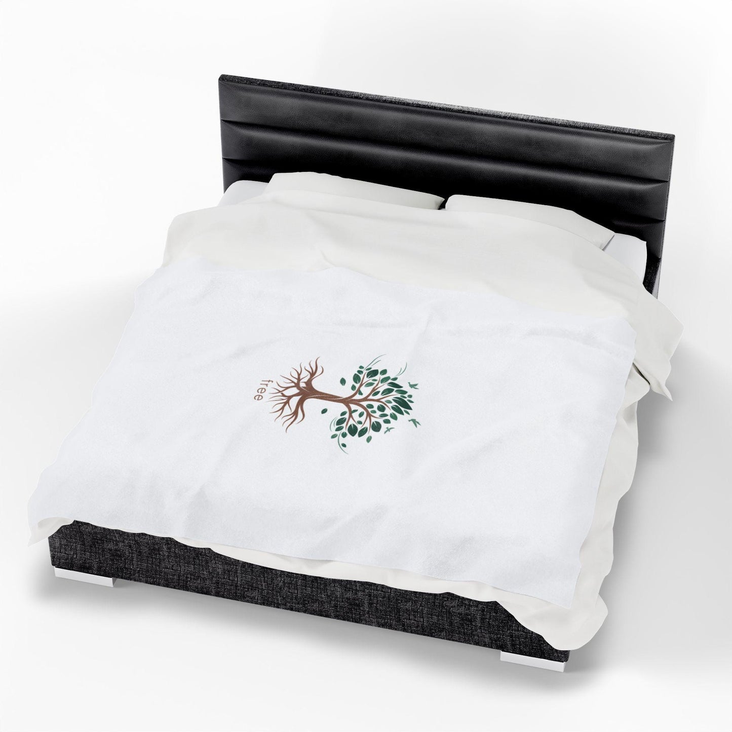 Tree of Roots Velveteen Plush Blanket | nature symbols, grounding