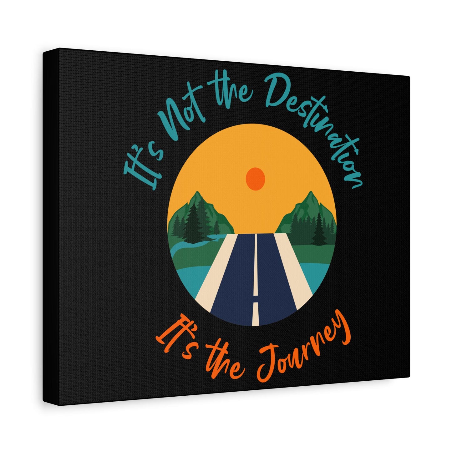 It's the Journey Road Scene Canvas