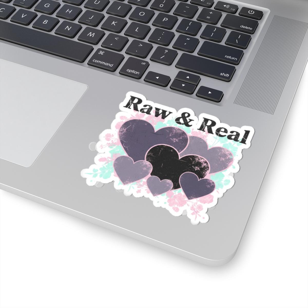 Raw & Real Heart Sticker | Soft Grunge Hearts, Distressed Love Kiss-Cut