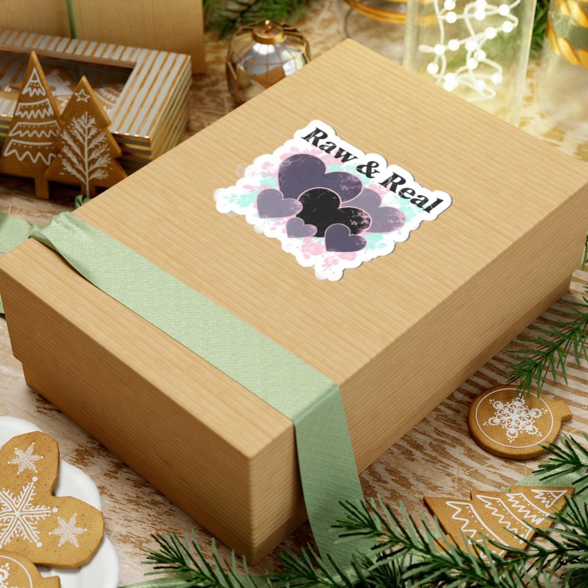 Raw & Real Heart Sticker | Soft Grunge Hearts, Distressed Love Kiss-Cut