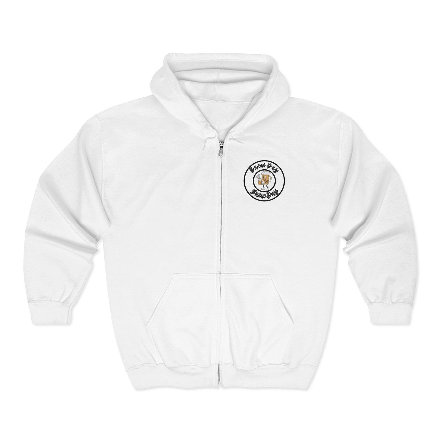 Brew Day University zip hoodie | Full Zip Hooded Sweatshirt