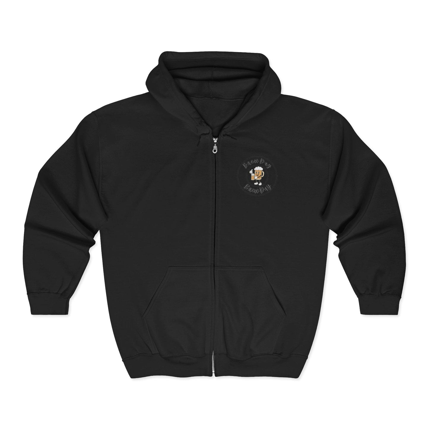 Brew Day University zip hoodie | Full Zip Hooded Sweatshirt