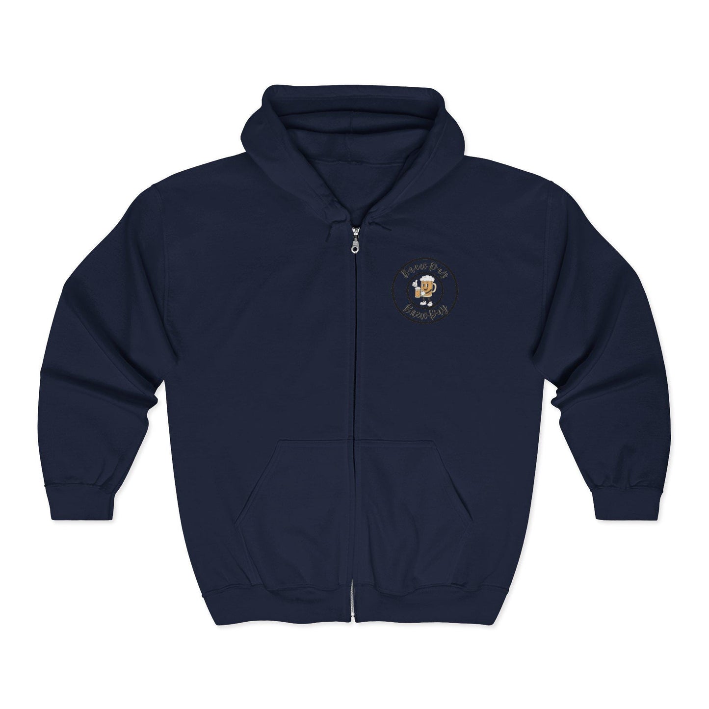 Brew Day University zip hoodie | Full Zip Hooded Sweatshirt